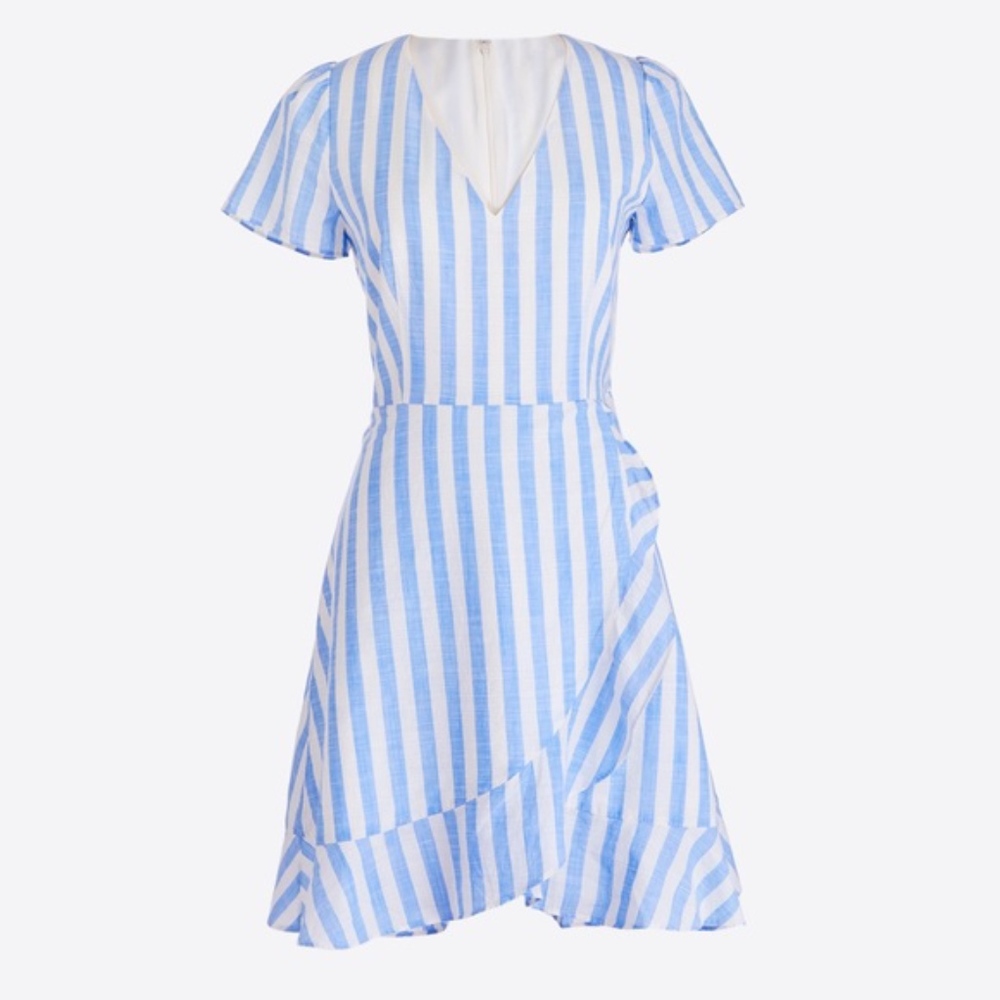 NWT JCrew blue and white stripped dress